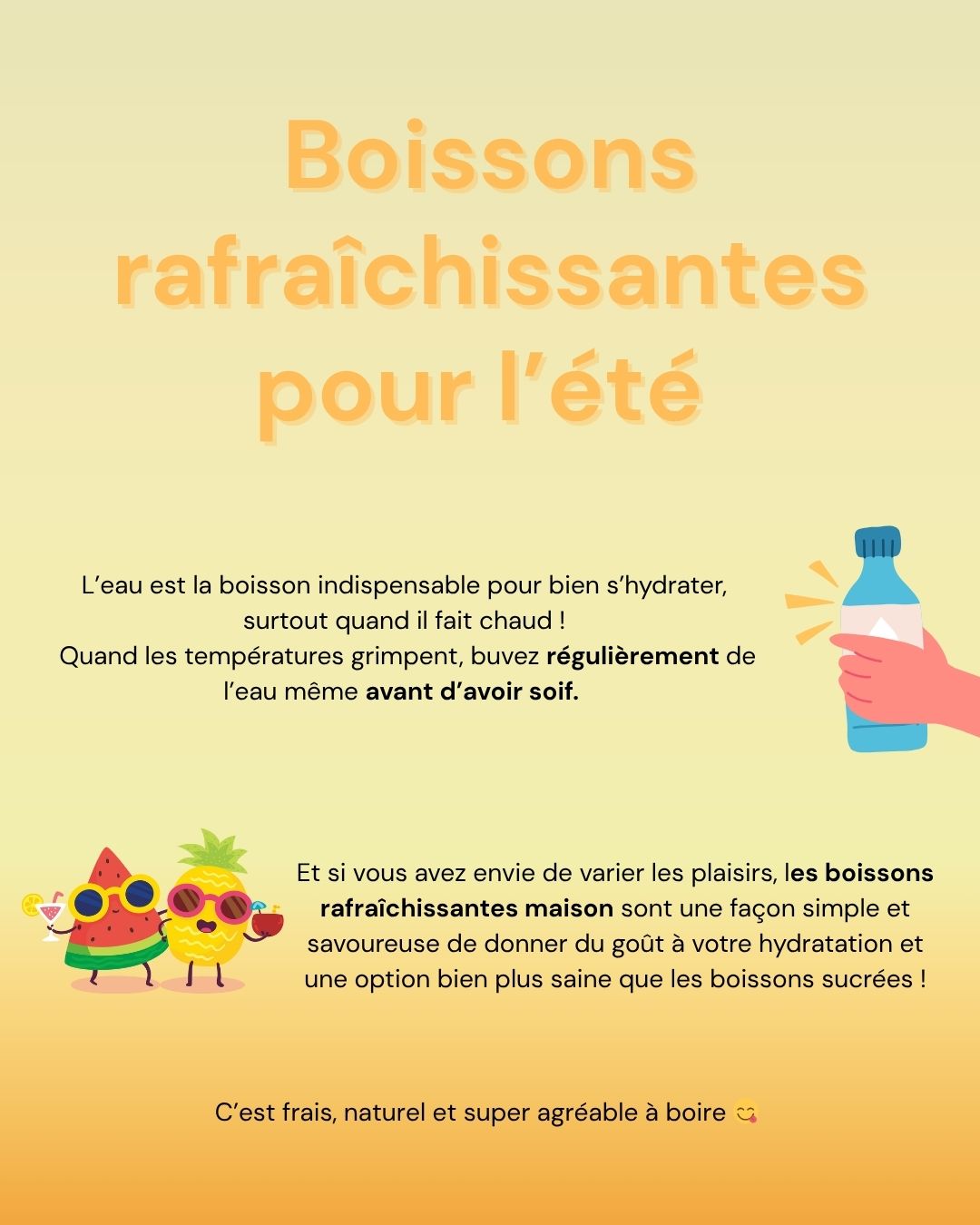 Boissons rafraîchissantes maisons pour l’été